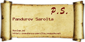 Pandurov Sarolta névjegykártya